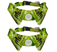 2 pajaritas para gatos y perros, collar ajustable para mascotas, corbatín formal para niños, niñas, cachorros, gatitos, bodas, cumpleaños, hojas de piedra de meditación
