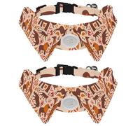 2 pajaritas para gatos y perros, collar ajustable para mascotas, corbatín formal para niños, niñas, cachorros, gatitos, bodas, cumpleaños, animales salvajes africanos, león, elefante, jirafa
