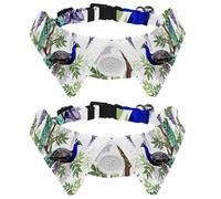 2 pajaritas para gatos y perros, collar ajustable para mascotas, corbatín formal para niños, niñas, cachorros, gatitos, bodas, cumpleaños, pavo real
