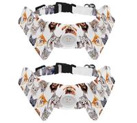 2 pajaritas para gatos y perros, collar ajustable para mascotas, corbatín formal para niños, niñas, cachorros, gatitos, bodas, cumpleaños, gatos y perros, animales salvajes