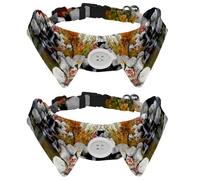 2 pajaritas para gatos y perros, collar ajustable para mascotas, corbatín formal para niños, niñas, cachorros, gatitos, bodas, cumpleaños, jardín, naturaleza