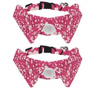 2 pajaritas para gatos y perros, collar ajustable para mascotas, corbatín formal para niños, niñas, cachorros, gatitos, bodas, cumpleaños, flores rosas