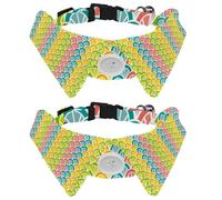 2 pajaritas para gatos y perros, collar ajustable para mascotas, corbatín formal para niños y niñas, cachorros, gatitos, boda, cumpleaños, cola de pavo real colorida