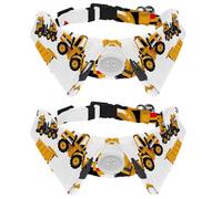 2 pajaritas para gatos y perros, collar ajustable para mascotas, corbatín formal para niños y niñas, cachorros, gatitos, bodas, cumpleaños, camión de carretera, grúa, bulldozer
