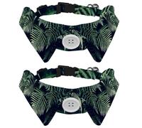 2 pajaritas para gatos y perros, collar ajustable para mascotas, corbatín formal para niños y niñas, cachorros, gatitos, boda, cumpleaños, naturaleza, bosque, verde