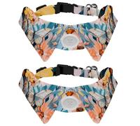 2 pajaritas para gatos y perros, collar ajustable para mascotas, corbatín formal para niños y niñas, cachorros, gatitos, boda, cumpleaños, mariposa, flor, crisantemo