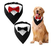 2 Pajaritas Para Mascotas, Bufandas Para Perros, Bufandas De Esmoquin Formales, Pañuelos Ajustables Para Perros, Accesorios De Ropa Para Mascotas, Decoraciones Para Perros Para Fiestas De Bodas