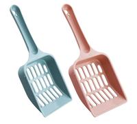 2 Pala Arenero Gato - Gatos Accesorios Cat Litter Perros y Gatos, Recogedor Caca Limpieza de Caja de Arena, Mango Ergonómico, Duradero Fácil y Efectivo, Ideal para múltiples Mascotas