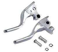 2 palancas de Embrague Freno Cortas Izquierda y Derecha para Harley Davidson Touring Trike 2008-2013 FLHR FLHRC 2014-2024(Chrome)