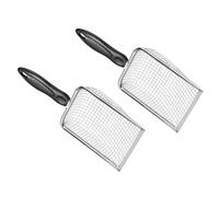 2 palas profesionales de acero inoxidable antideslizante mango ergonómico para aves de corral, cocineros, saneamiento, limpiador de aves de corral