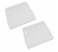 2 paletas de plástico con muescas anchas y adhesivas, raspadores de muescas de dientes finos, esparcidor de pegamento, herramienta esparcidora de epoxi para masilla de relleno