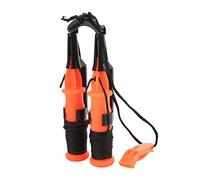 2 palillos de hielo de invierno para pesca con silbato de emergencia, herramienta de aparejos de silbato, plástico ABS, acero inoxidable, resistente, fácil de llevar, regalo auxiliar para entusiastas