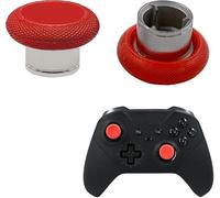 2 palillos de metal cortos de repuesto para controladores de núcleo Xbox Elite Series 2, joysticks analógicos magnéticos cóncavos cortos para Xbox Elite Series 2 Core de altura estándar (rojo)