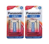 2 Panasonic Litio Poder 223 Cr-P2 Batería 6V Dl223 Crp2 Exp 2034