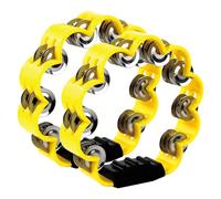 2 panderetas de plástico de 8.5 pulgadas para adultos, iglesia, KTV, forma de flor, pandereta, instrumentos musicales, pandereta para fiesta escolar, baile, concierto (amarillo (2 piezas)