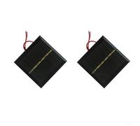 2 paneles de carga solar de 0,6 W 3 V para juguetes de batería, celdas de polisilicio con resina epoxi, 65 x 65 mm para mini paneles con cable de 15 cm para proyectos de luz solar DIY