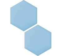 2 paneles de pared tapizados hexagonales, acolchado 3D anticolisión, cabecero decorativo autoadhesivo para habitación de niños y sala de juegos, rosa claro, 30 x 34,5 cm