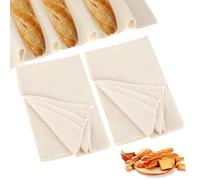 2 paños fermentados grandes para panaderos de 36 x 48 cm, sofá profesional de lino para preparación de masa de pan baguette y horneado