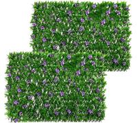 2 Pantalla de Valla de Hiedra Artificial, Seto Artificial Ocultacion, Valla De Privacidad De Hojas De Hiedra Sintética Expandible, Paneles De Enrejado De Jardín con Hojas, 200x40cm