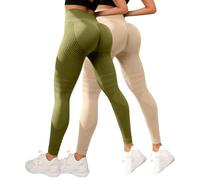 2 pantalones largos de yoga para mujer, leggings push up para mujer, cintura alta, pantalones de jogging anticelulitis, leggings para correr, leggings de gimnasio, mallas de compresión opacas