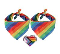 2 pañuelos de arcoíris, 1 insignia de arcoíris, accesorios para el cabello de arcoíris, bufanda y diadema, diadema para niñas, accesorios de vestir
