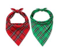 2 pañuelos lavables de algodón para mascotas, cada uno de 70 cm de longitud, adecuado como pañuelo para el cuello de perro en la vida cotidiana o en días festivos, ideal como pañuelo para perros