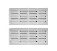 2. Paquete de 2 parrillas redondas de acero inoxidable con 20 aberturas inoxidables para interiores y exteriores, panel de ventilación para cocina y baño