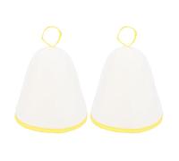 2 Paquete de Sombrero de Sauna Absorbente, Sauna de Sombrero de Sauna Segura y Reutilizable para Saunas y Baños Calientes, Presente a los Miembros de su Familia (Amarillo blanco)