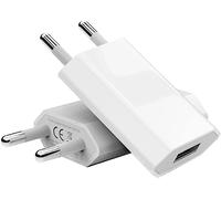 (2 paquetes) Cargador rápido USB Adaptador Enchufe universal (5W 5V 1A) Adecuado para viajes Compatible con iPhone Apple Samsung Galaxy Pixel Nexus Huawei Xiaomi HTC Sony LG - Blanco