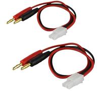 2 Paquetes Conector RC a 4.0 4 mm Bananero Balance Balance Charge 14awg 30 cm 11.8in Compatible con Helicóptero RC Universal Fit Aftermarket Reemplazo