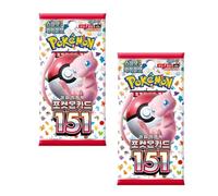2 paquetes de 151 Booster Pack (sv2A) - Coreano | 7 cartas por paquete | Subset carmesí y púrpura