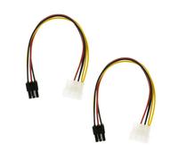 2 paquetes de 4 pines Molex a 6 pines tarjeta de video GPU cable de fuente de alimentación 8.6 pulgadas 22 cm