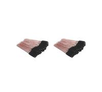 2 paquetes de 50 cepillos de pestañas para el día de San Valentín, aplicador de varitas dulces, pinzas de cejas de fácil agarre, cepillos de cejas falsas, varilla de cristal/negro