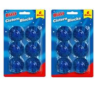 2 paquetes de 6 bloques de cisterna de inodoro Clean Freshener Blue Loo Tabletas de baño