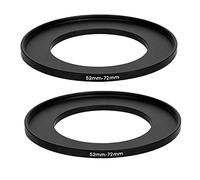 2 paquetes de adaptador de anillo de 52 a 72 mm, anillo de filtro de 52 mm a 72 mm, macho de 52 mm y 72 mm, anillo de aumento hembra para lente de cámara DSLR y filtros de infrarrojos ND UV CPL