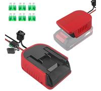 2 paquetes de adaptadores Power Wheels para batería Einhell PXC de 18 V con fusible, pinzas de alambre y alambre de calibre 12, buen convertidor de corriente para DIY Ride On Truck, robótica y