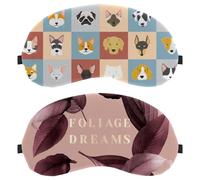2 paquetes de antifaz para dormir, bloquea completamente la luz para dormir de lado, follaje Dreams cero presión ocular venda para los ojos, cubierta ajustable para sombra de ojos