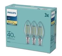 2 Paquetes De Bombillas LED Philips Set 3x E27 4.3W = 40W Blanco Cálido 2700K [EEK: F]