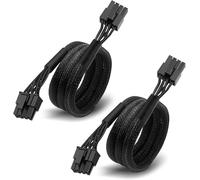2 paquetes de cables PCIE para Corsair & Thermaltake y Rosewill Photon, PSU 8 pines macho a PCIe de 8 pines (6+2) macho cable de alimentación para ARESGAME Modular Power Supply