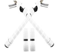 2 paquetes de cinta de agarre para bate, cinta de agarre para bate de béisbol de 40 longitudes, 1, 75 mm, precortada y adhesiva en la parte posterior completa, reemplazo de Golf Pro Feel, blanco, béis