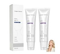 2 paquetes de colágeno y péptidos de cuello crema para reducir la barbilla doble, reafirmante y levantamiento de cuello crema con ácido hialurónico, hidratación profunda para arrugas, piel de agging