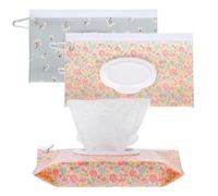 2 paquetes de dispensador de toallitas para bebés, soporte y funda para toallitas de viaje reutilizables portátiles para bebés, contenedor de toallitas húmedas recargables para pañales, mantiene las
