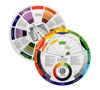 2 paquetes de gu as de aprendizaje para mezclar pinturas con rueda de color creativa, herramienta de ense anza para clases de arte, tabla de mezc