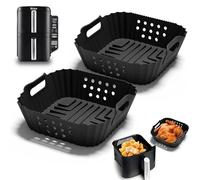 2 paquetes de moldes Air Fryer para Ninja Double Stack Air Fryer SL300EU, silicona Accesorios Air Fryer para Ninja Double Stack XL, molde de silicona Air Fryer para Foodi Max Dual Zone 7,6L SL300EU