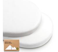 2 Paquetes de sábanas de Cuna orgánicas para niñas y niños - 100% algodón, sábanas de colchón de Cuna compatibles con la Cuna giratoria Halo Bassinest, Graco, Baby Delight, Chicco (Soft White)