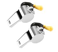 2 paquetes de silbatos de acero inoxidable, silbato hipat, silbatos de sonido fuerte y nítido a granel, ideales para entrenadores, árbitros y funcionarios
