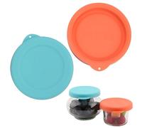 2 paquetes de tapas de silicona de 60 mm para tarros Weck, tapas de silicona para almacenamiento de alimentos, tapas reutilizables, aptas para lavavajillas, congelador, microondas, compatible con los