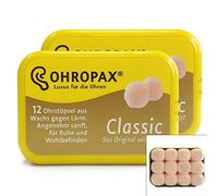 2 paquetes de tapones para los oídos Ohropax Classic - 12 tapones para los oídos