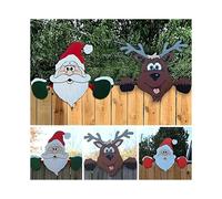 2 paquetes de vallas navideñas para jardín, decoración artística para jardín, Papá Noel