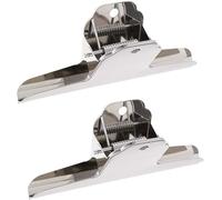 2 paquetes Grande Bulldog clip, plata de acero inoxidable clips sujetapapeles abrazaderas, clips de papel metálico, para la escuela de oficina en casa (12cm)